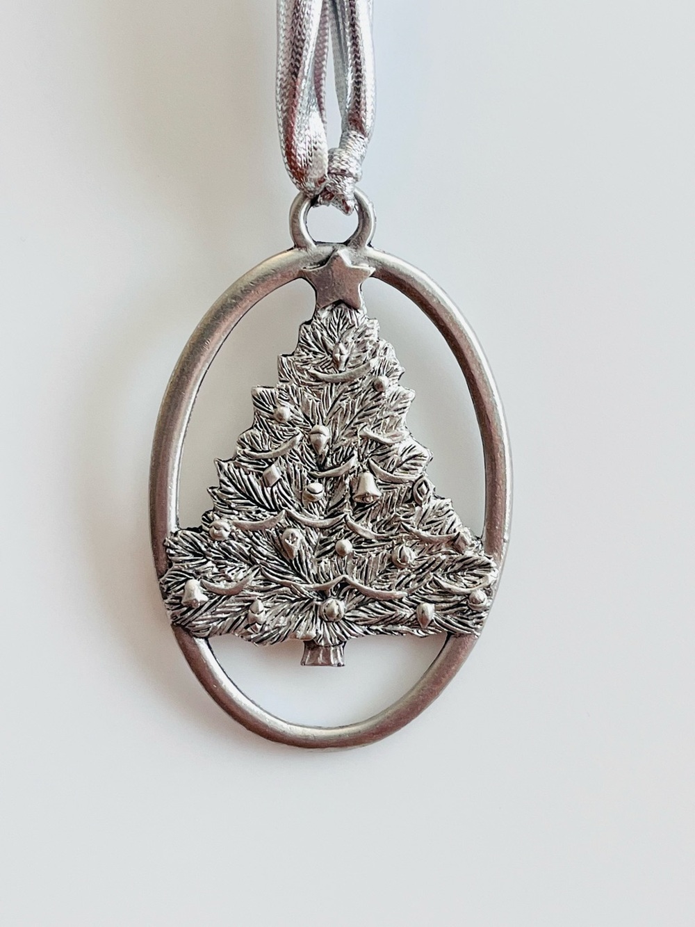 Vintage Pewter Tree Ornament